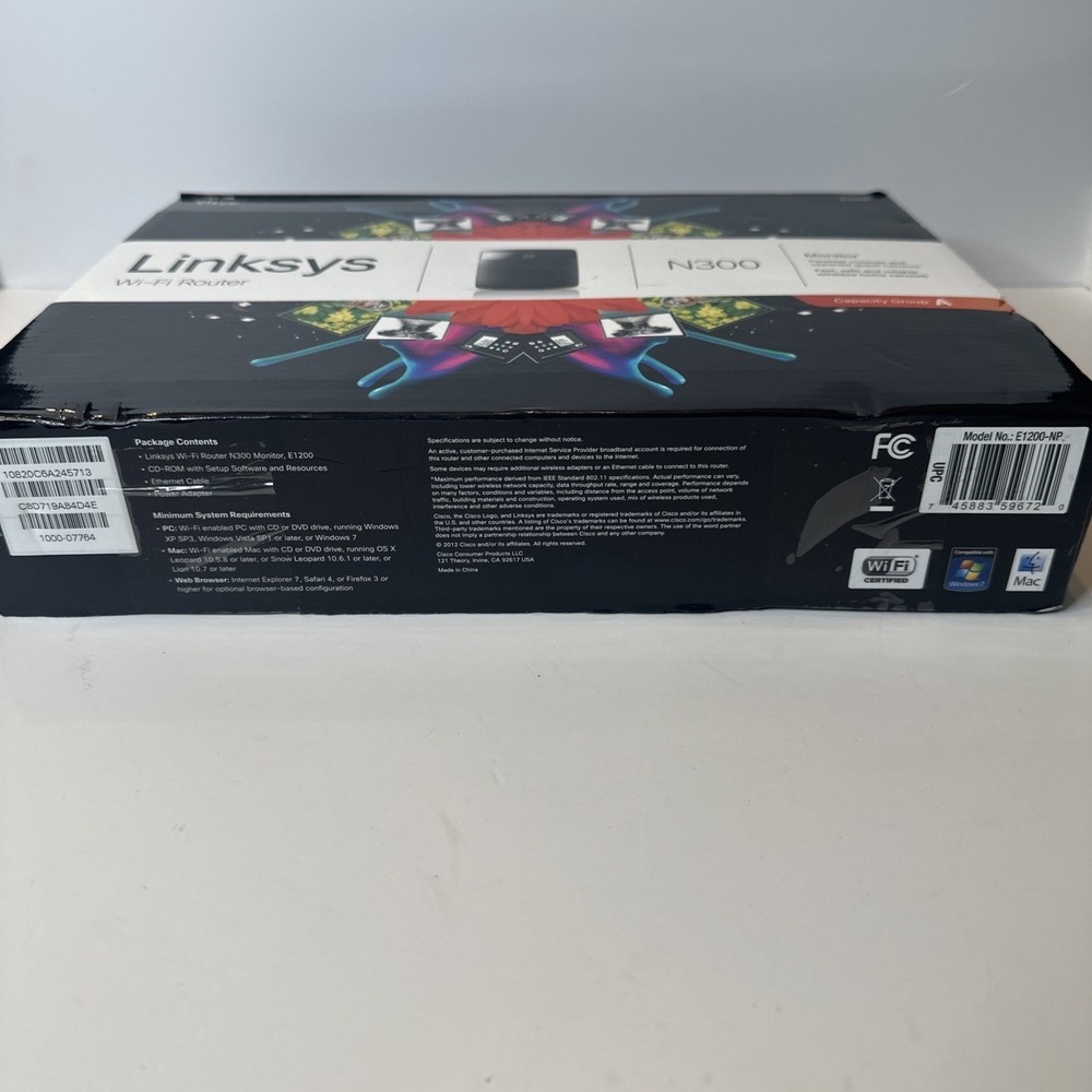 Cisco Linksys X2000 N300 All-in-One Wi-Fi Router w/ ADSL2+Modem 3-Port 10/100 - Picture 5 of 8